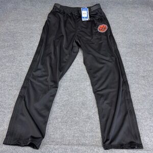 New York Knicks Pants Men XL Black ZIPWAY Full Zip Sides Warmup Logo NEW